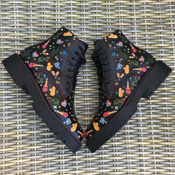 Jessie Western x Dawni Mexican Combat Boots 39 8.5 - Picture 13 of 16